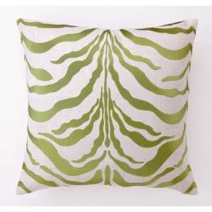  Avocado Zebra Embroidered Pillow: Home & Kitchen