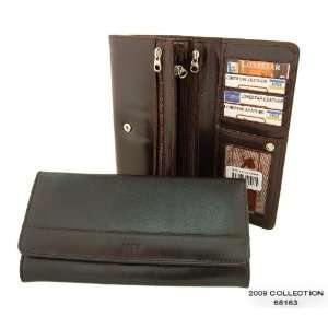   Luxury 3 x zippered Leather Wallet w/ Coin Case: Office Products