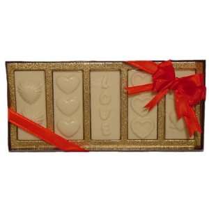 Valentines Day LOVE White Belgian Chocolate:  Grocery 
