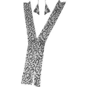 Young & The Restless ~ Genevieve ~ SILVER Animal Print Necklace Tie 