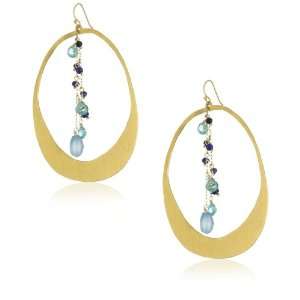  Wendy Mink Amalgam Cutout with Blues Earrings: Jewelry