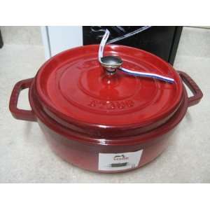  Staub Round Wide Cocotte in Cherry 4 Quart 1112606 