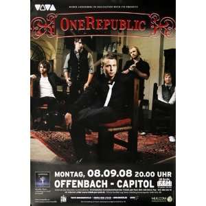  OneRepublic   Dreaming Out Loud 2008   CONCERT   POSTER 