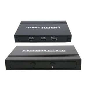   HDMI 2 Source Input and 1 Source Output Manual Mechanical Switcher