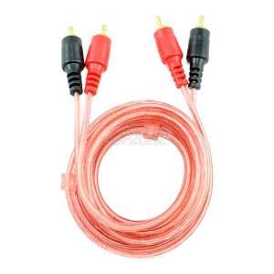  Topzone 12 Feets 2 Plugs to 2 RCA Plugs Cable, 24K Gold 