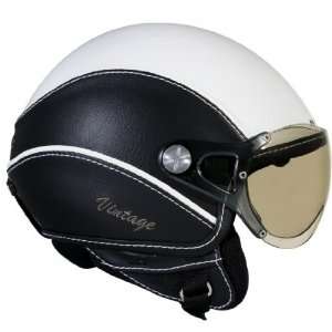  Nexx X60 Vintage White Black Medium Open Face Helmet 