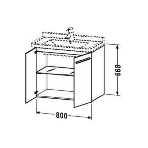  Duravit Vanity Unit for Starck 3 #030410 and 030480 31 1/2 