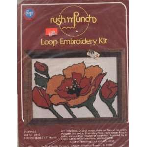  Rush N Punch Loop Embroidery Kit Poppies: Everything 