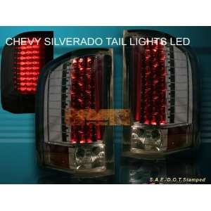  07 08 Chevy Silverado 1500 2500 3500 Taillights LED Smoke 