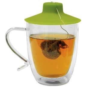 Primula Double Wall Glass Mug with Tea Bag Buddy:  Kitchen 