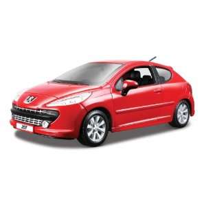  Bburago Bijoux 1:24 Scale Red Peugeot 207: Toys & Games