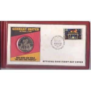   1990 Germany United Official Coin and First Day Cover: Everything Else