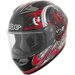 KBC VR 2R WIZARD Motorcycle Helmet      (Small Red Black)