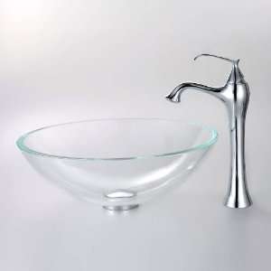    15000CH Crystal Clear Glass Vessel Sink and Ventus: Home Improvement