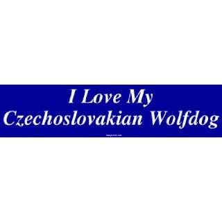    I Love My Czechoslovakian Wolfdog Bumper Sticker: Automotive