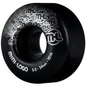  Mini Logo S2 Wheels 54mm 101A Black (Set of 4): Sports 