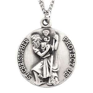   00 mm St. Christopher Medal With 18.00 Inch Chain: CleverEve: Jewelry