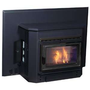 Country Flame CS (Corn, Biomass) Fireplace Insert w/Shroud (Black Door 