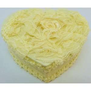  Yellow Heart Shaped Lace Box: Everything Else