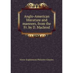  Anglo American literature and manners PhilarÃ¨te 