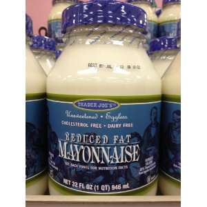 Trader Joes Reduced Fat Mayonnaise 1 Qt:  Grocery & Gourmet 