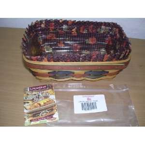 Longaberger Bakers Bounty Basket 1998 with Shades of Autumn Liner 