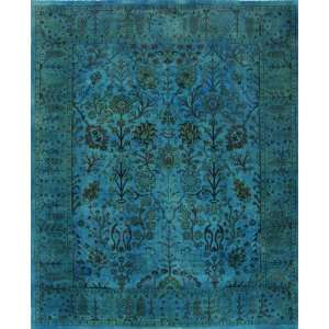  Rugsville Overdyed Turquoise Rug 12208
