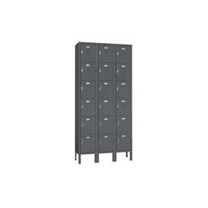  Penco Locker Six Tier 12x12x12 6 Doors Assembled Gray 