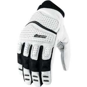   Icon Superduty 2 Motorcycle Gloves White Small S 3301 1353 Automotive