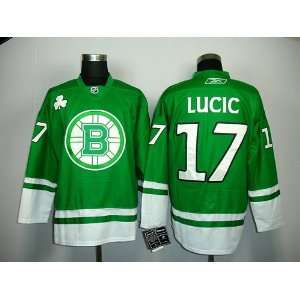  Milan Lucic Green Hockey Jersey NHL Boston Bruins  Large 