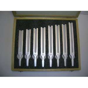  ASI 8 Piece Tuning Fork Set, Aluminum, with Case Musical 