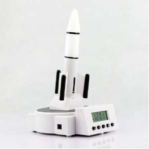   Clock Flying Space Rocket Launching Digital Alarm Clock: Electronics