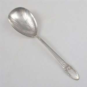 First Love by 1847 Rogers, Silverplate Berry Spoon, Engraved Bowl 