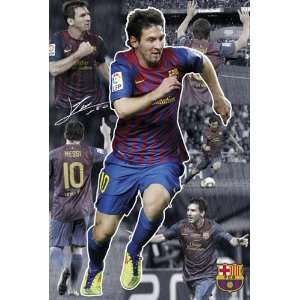  Barcelona Lionel Messi Collage Soccer Sports Poster 24 x 