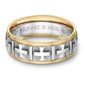  Parisian Cross Bible Verse Wedding Band Jewelry