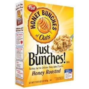 Post Cereal Just Bunches Honey Bunches of Oats Honey Roasted Cereal 