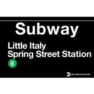  New York City Subway Little Italy Metal Sign: Home 