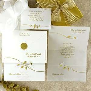  Gold Wedding Invitations VR3000 40 (QTY 100): Health 