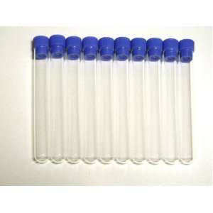 10 Pack Pyex Glass Test Tubes 4 inch 13x100mm with Caps  