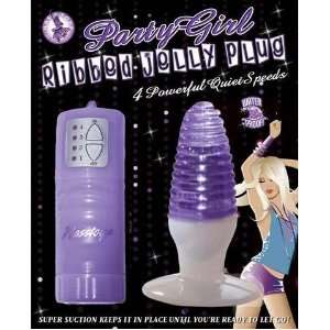  Party Girl Ribbed Jelly Plug Purple (Package of 2) Health 