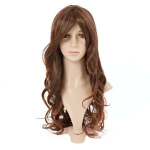 6sense Charm Long Wavy Brown Hair Synthetic Wig: Beauty