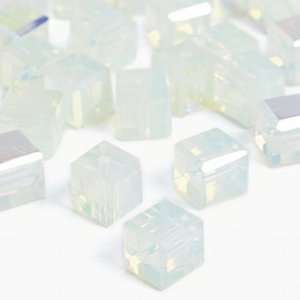  Moonstone Cube AB Cut Crystal Beads   8mm   Beading 