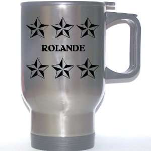  Personal Name Gift   ROLANDE Stainless Steel Mug (black 