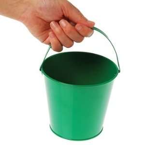  Green Metal Bucket (1) Party Supplies: Toys & Games