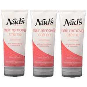  (3 Tubes) Nads Handsfree Hair Removal Creme Sensitive 