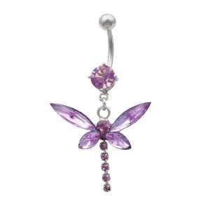   Butterfly Belly Button Navel Ring Cute Sexy Fashion 14 Gauge: Jewelry