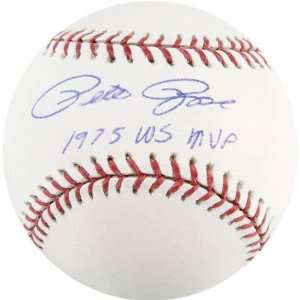  Pete Rose Signed Rawlings Baseball w/1975 WS MVP: Sports 