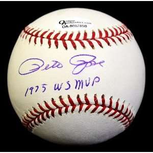  Pete Rose Autographed Baseball   w/1975 WS MVP: Sports 