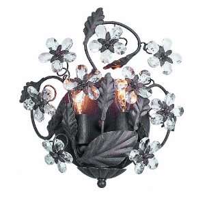   Group 5302 DR Dark Rust Abbie Two Light Hand Cut Crystal Wall Sconce