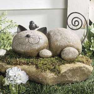  Resting Cat Stone   Party Decorations & Yard Decor: Health 